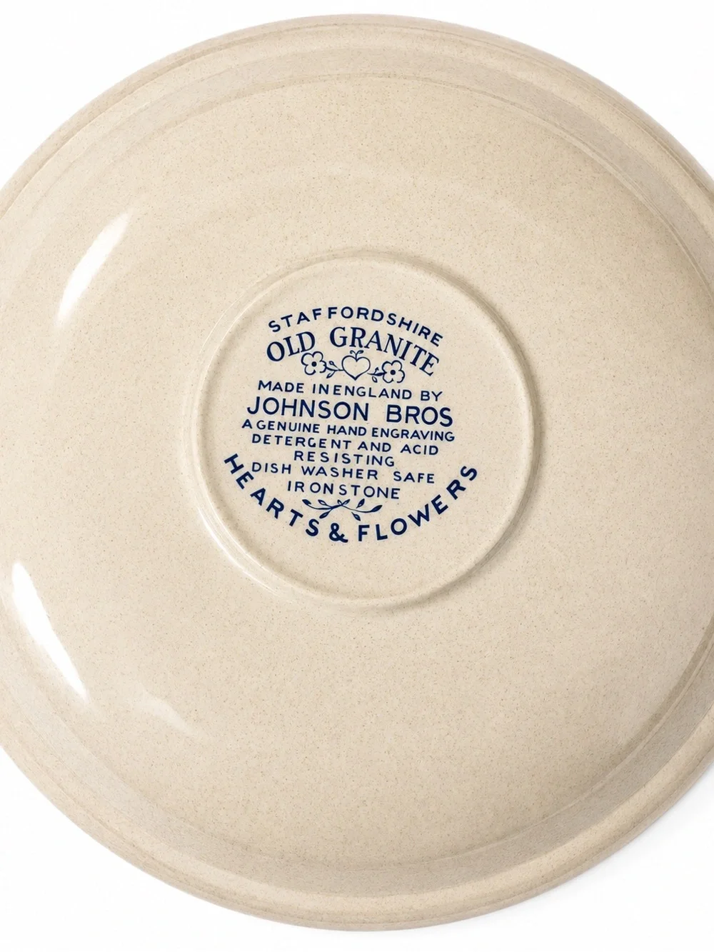 Johnson Brothers Blue, Cream and Red Folk Art Saucer